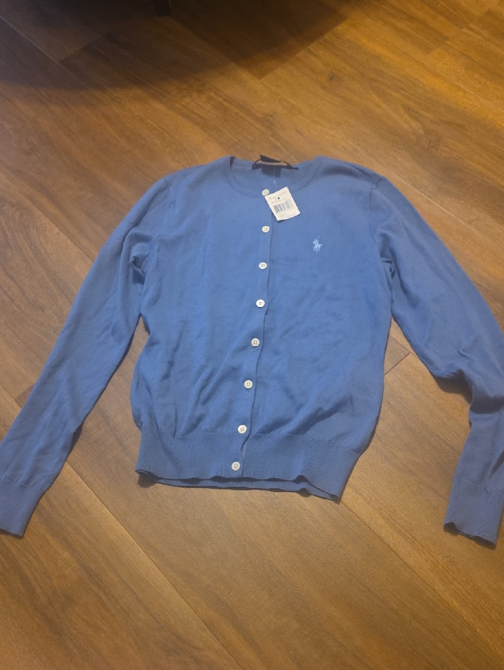 Ralph Lauren Light Blue Crewneck Button Cardigan